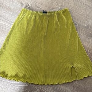 Wild Fable Yellow A-Line Mini Skirt Resort Wear